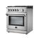 Angle. Forno Appliances - Lseo 4.23 Cu. Ft. Freestanding Gas Range with Convection Oven - Stainless Steel.