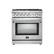 Front. Forno Appliances - Lseo 4.23 Cu. Ft. Freestanding Gas Range with Convection Oven - Stainless Steel.