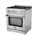 Left. Forno Appliances - Lseo 4.23 Cu. Ft. Freestanding Gas Range with Convection Oven - Stainless Steel.