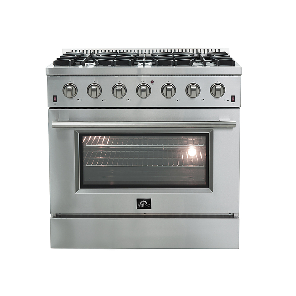 FORNO Galiano 36-in 6 Burners 5.36-cu ft Freestanding Natural Gas Range  (Stainless Steel) in the Single Oven Gas Ranges department at