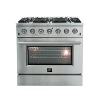 Forno Appliances - Galiano Alta Qualita 5.36 Cu. Ft. Freestanding Gas Range with Convection Oven - Stainless Steel - Front_Zoom