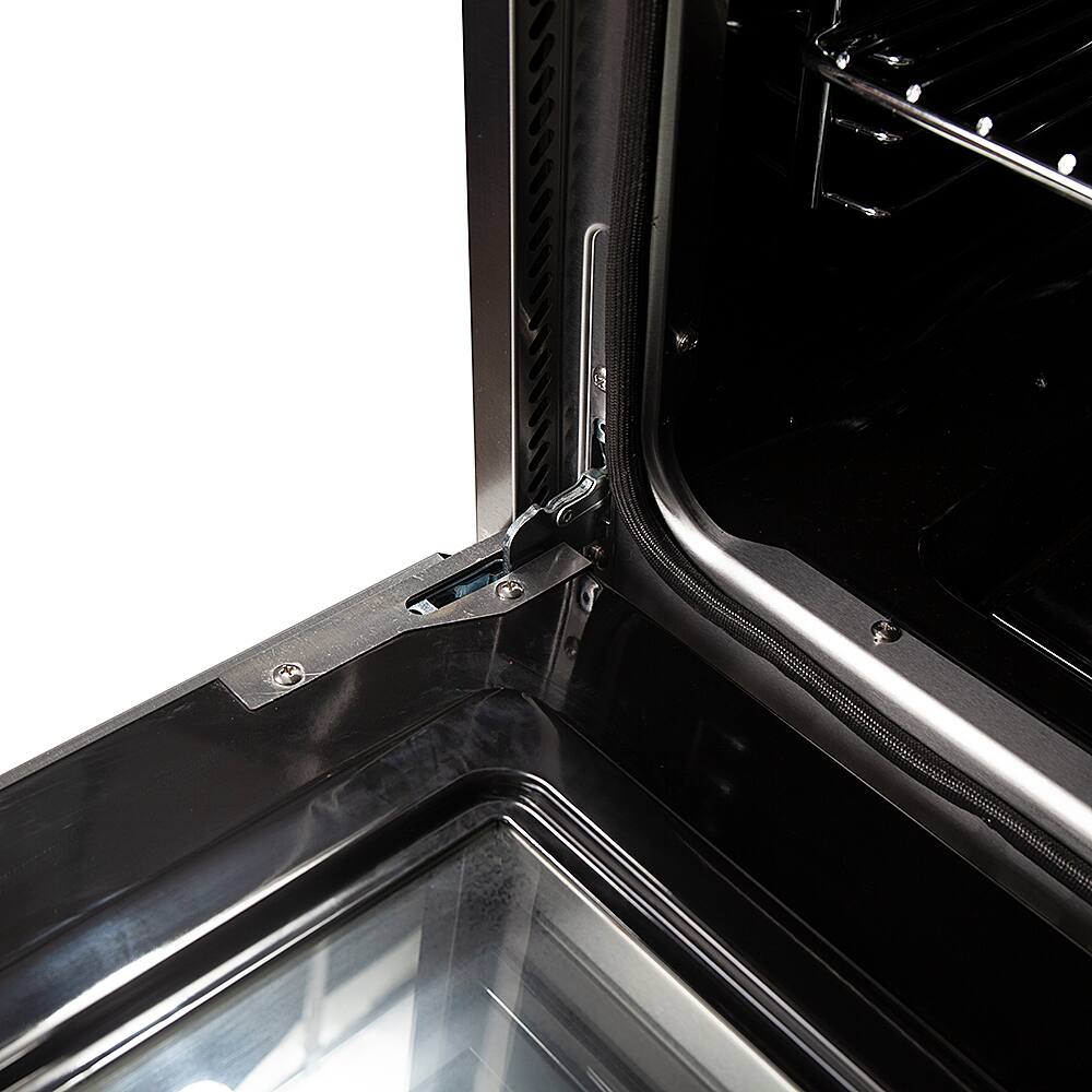 Alt View 11. Forno Appliances - Galiano Alta Qualita 5.36 Cu. Ft. Freestanding Dual Fuel Range with Convection Oven - Silver.