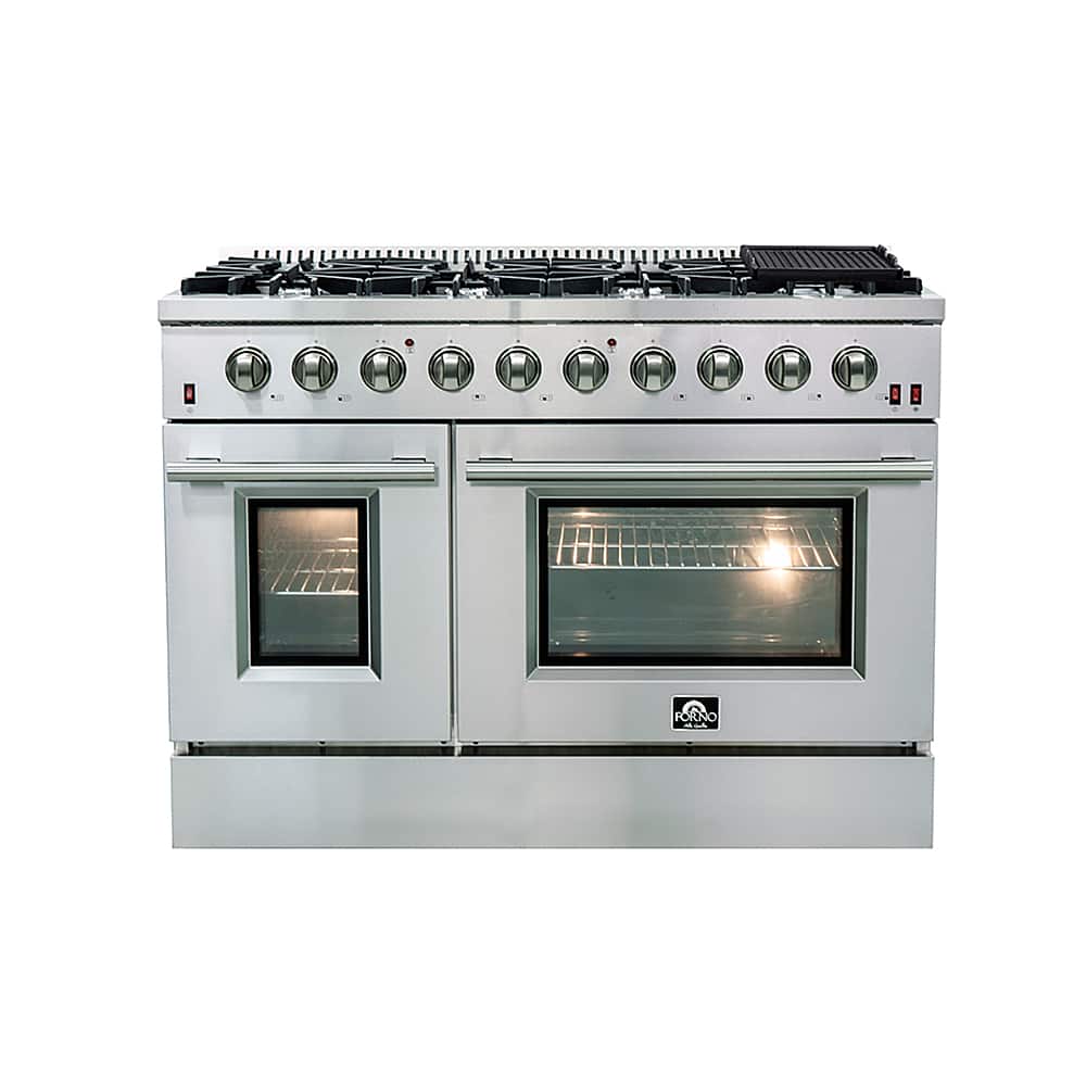 Forno Appliances - Galiano 6.58 Cu. Ft. Freestanding Gas Range with Convection Oven - Stainless Steel - Front_Zoom