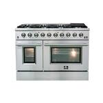 Forno Appliances - Galiano 6.58 Cu. Ft. Freestanding Gas Range with Convection Oven - Stainless Steel