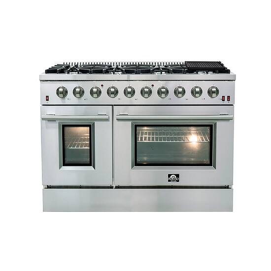Forno Appliances - Galiano 6.58 Cu. Ft. Freestanding Gas Range with  Convection Oven - Stainless steel