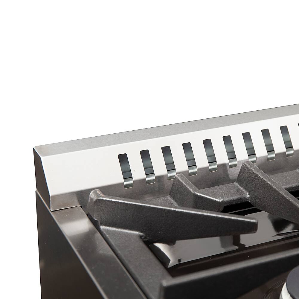 Alt View 15. Forno Appliances - Galiano Alta Qualita 6.58 Cu. Ft. Freestanding Double Oven Dual Fuel Range with Convection Oven - Silver.