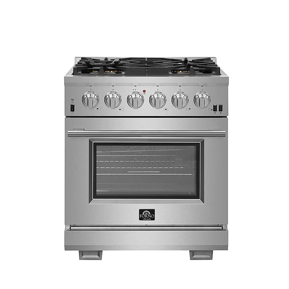 Forno Appliances - Capriasca Alta Qualita 4.32 Cu. Ft. Freestanding Single Oven Gas Range with Convection Oven - Stainless Steel - Front_Zoom