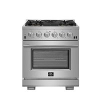 Forno Appliances - Capriasca 4.32 Cu. Ft. Freestanding Gas Range with Convection Oven - Stainless steel - Front_Zoom