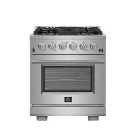 Forno Appliances - Capriasca Alta Qualita 4.32 Cu. Ft. Freestanding Single Oven Gas Range with Convection Oven - Stainless Steel