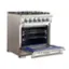 Alt View 11. Forno Appliances - Capriasca Alta Qualita 4.32 Cu. Ft. Freestanding Single Oven Gas Range with Convection Oven - Stainless Steel.