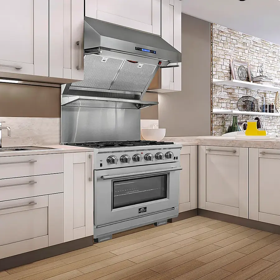Alt View 14. Forno Appliances - Capriasca Alta Qualita 4.32 Cu. Ft. Freestanding Single Oven Gas Range with Convection Oven - Stainless Steel.
