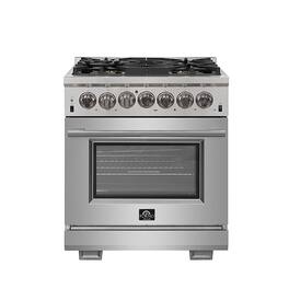 Forno Appliances - Capriasca Alta Qualita 4.32 Cu. Ft. Freestanding Dual Fuel Range with Convection Oven - Silver