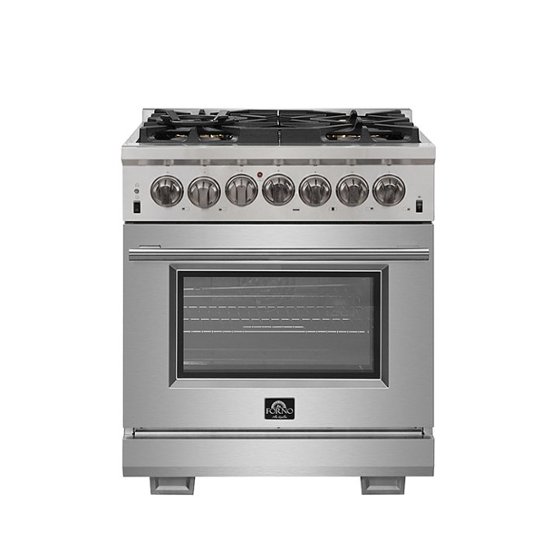 Front Zoom. Forno Appliances - Capriasca Alta Qualita 4.32 Cu. Ft. Freestanding Dual Fuel Range with Convection Oven - Silver.
