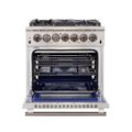 Left Zoom. Forno Appliances - Capriasca Alta Qualita 4.32 Cu. Ft. Freestanding Dual Fuel Range with Convection Oven - Silver.