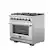 Angle. Forno Appliances - Capriasca Alta Qualita 5.36 Cu. Ft. Freestanding Single Oven Gas Range with Convection Oven - Stainless Steel.