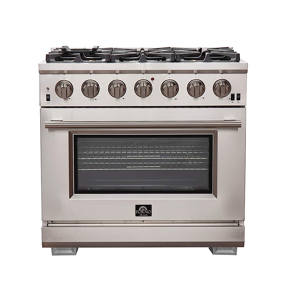 Forno Appliances - Capriasca Alta Qualita 5.36 Cu. Ft. Freestanding Single Oven Gas Range with Convection Oven - Stainless Steel - Front_Zoom