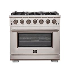 Forno Appliances - Capriasca 5.36 Cu. Ft. Freestanding Gas Range with Convection Oven - Stainless steel - Front_Zoom