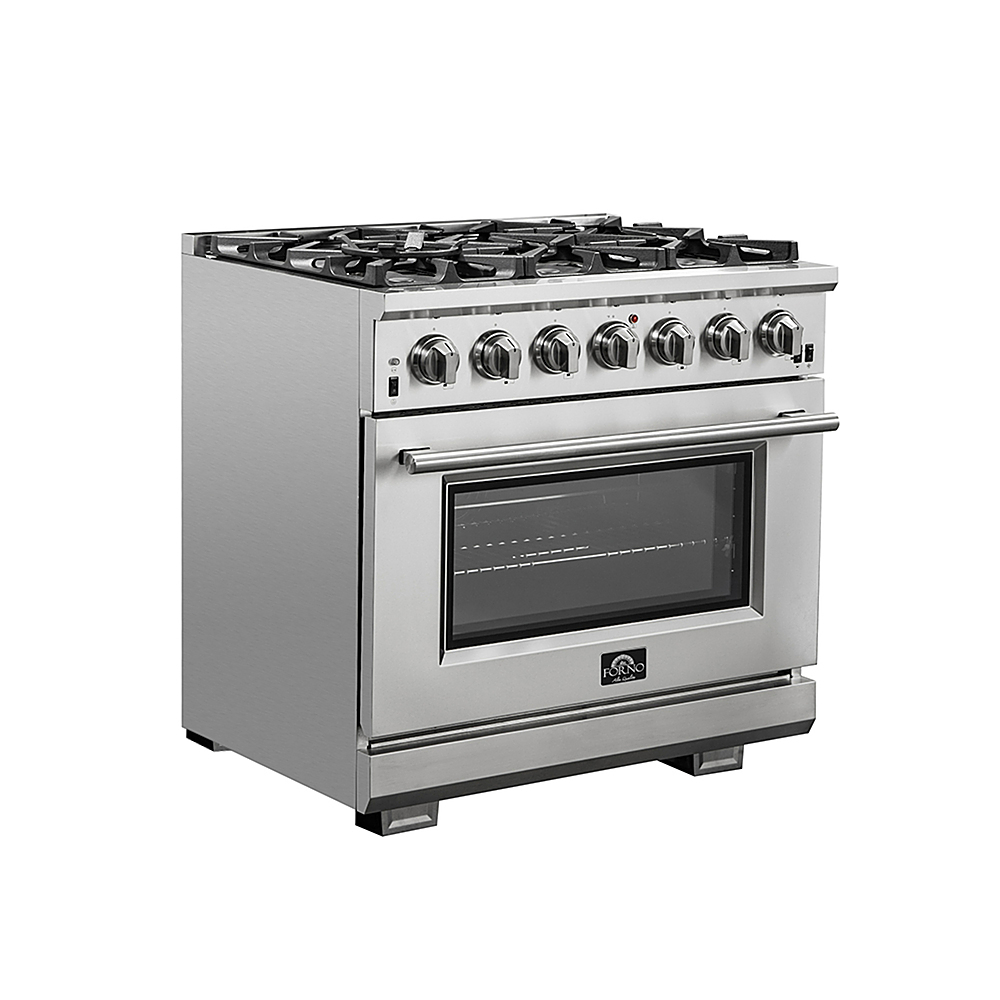 Left View: Dacor - Professional 48" Built-In Gas Cooktop with 6 burners with SimmerSear™ , Natural Gas - Silver stainless steel