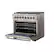 Angle. Forno Appliances - Capriasca Alta Qualita 5.36 Cu. Ft. Freestanding Dual Fuel Range with Convection Oven - Silver.