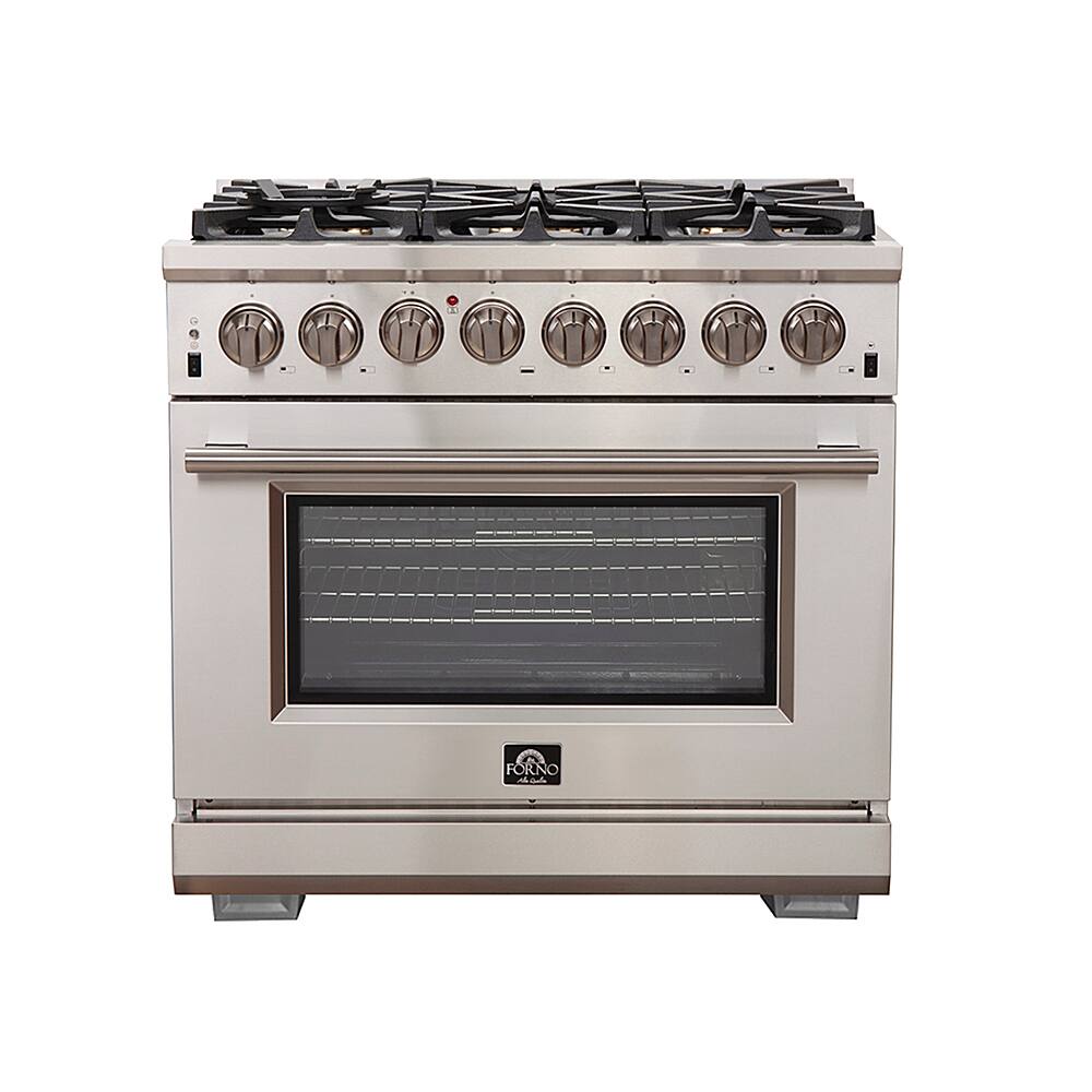 Front. Forno Appliances - Capriasca Alta Qualita 5.36 Cu. Ft. Freestanding Dual Fuel Range with Convection Oven - Silver.