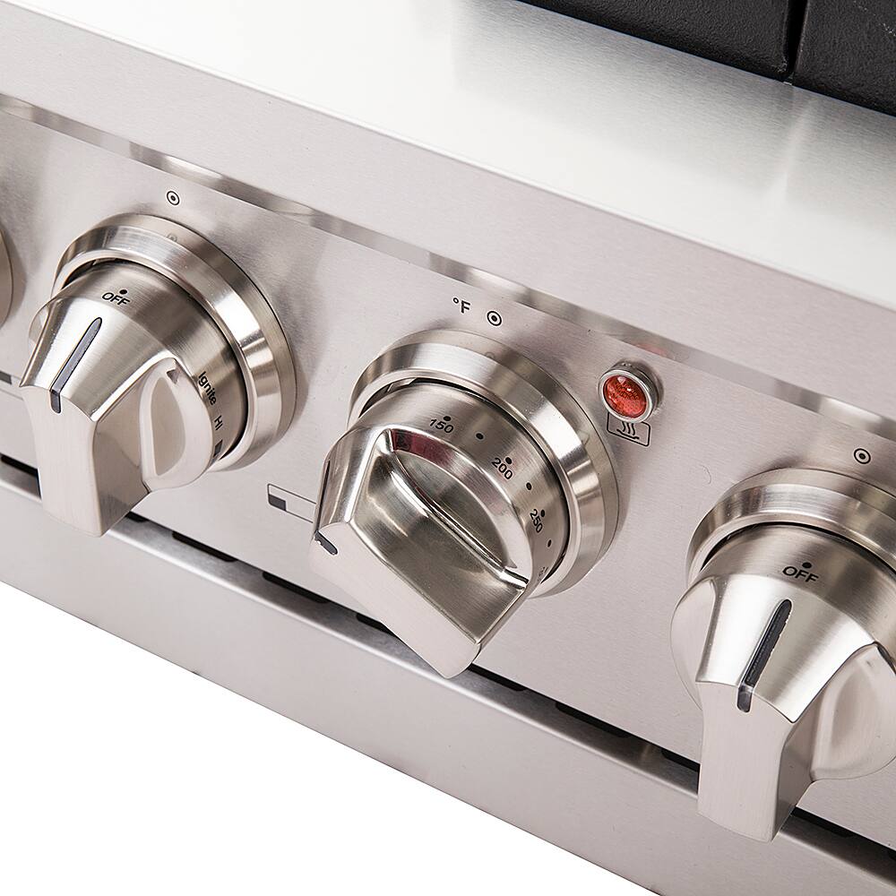 Alt View 22. Forno Appliances - Capriasca Alta Qualita 6.58 Cu. Ft. Freestanding Double Oven Gas Range with Convection Ovens - Stainless Steel.