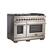 Angle. Forno Appliances - Capriasca Alta Qualita 6.58 Cu. Ft. Freestanding Double Oven Dual Fuel Electric Range with Convection Oven - Silver.