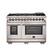 Front. Forno Appliances - Capriasca Alta Qualita 6.58 Cu. Ft. Freestanding Double Oven Dual Fuel Electric Range with Convection Oven - Silver.