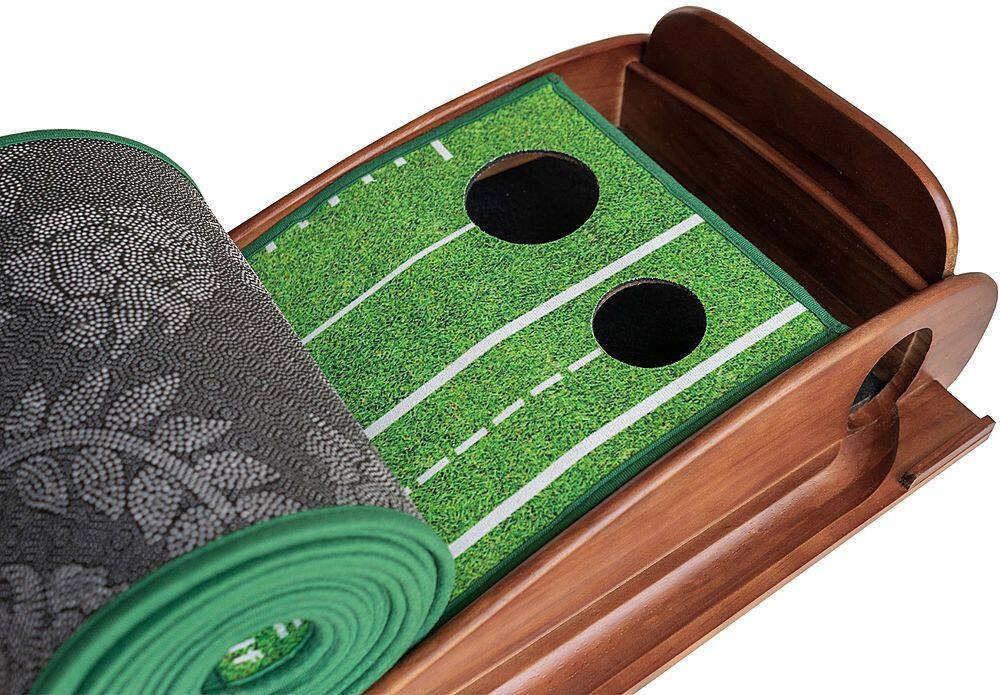 Left View: Perfect Practice Golf Putting Mat XL Edition