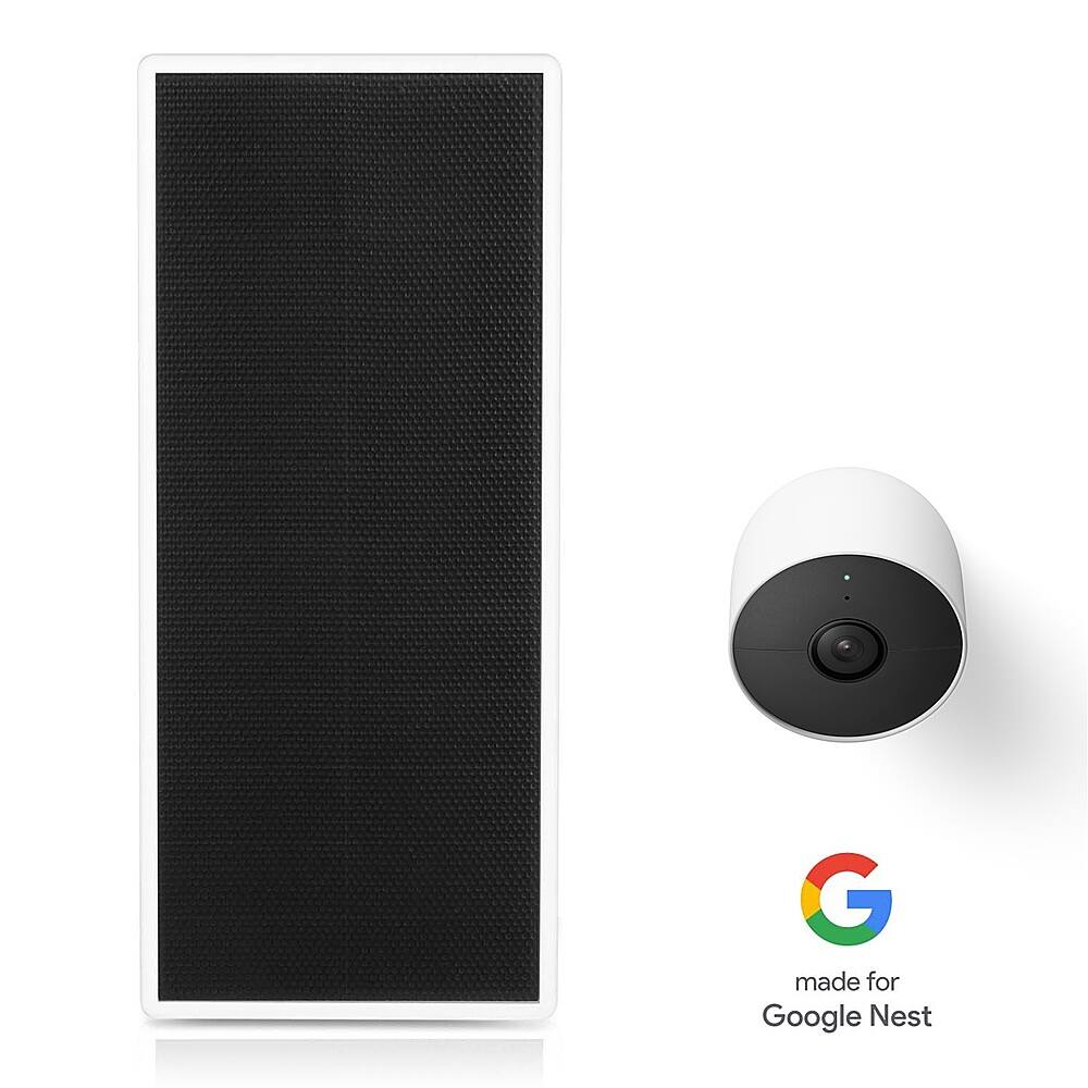 Alt View 1. Wasserstein - Google Nest Cam Premium Solar Panel - White.