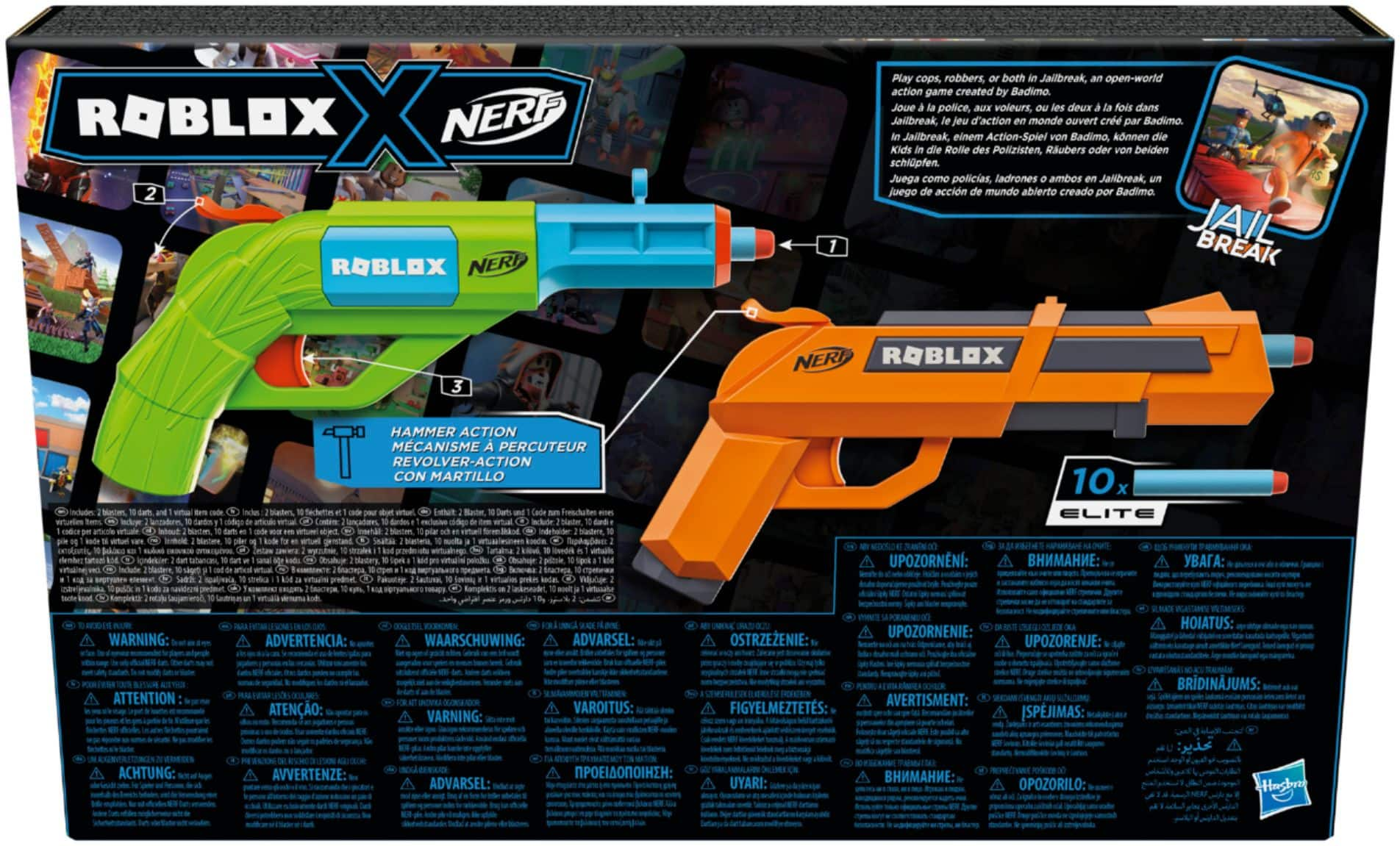 NERF Roblox Jailbreak 2 Hammer-Action Blasters