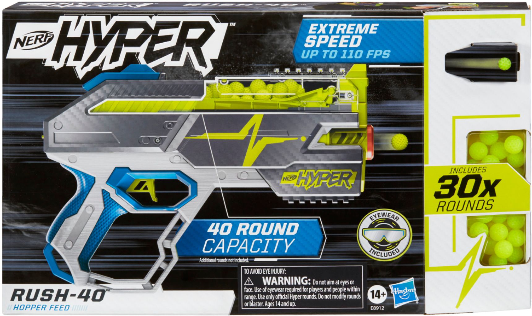 Best Buy: Nerf Hyper Rush-40 Pump-Action Blaster and 30 Hyper