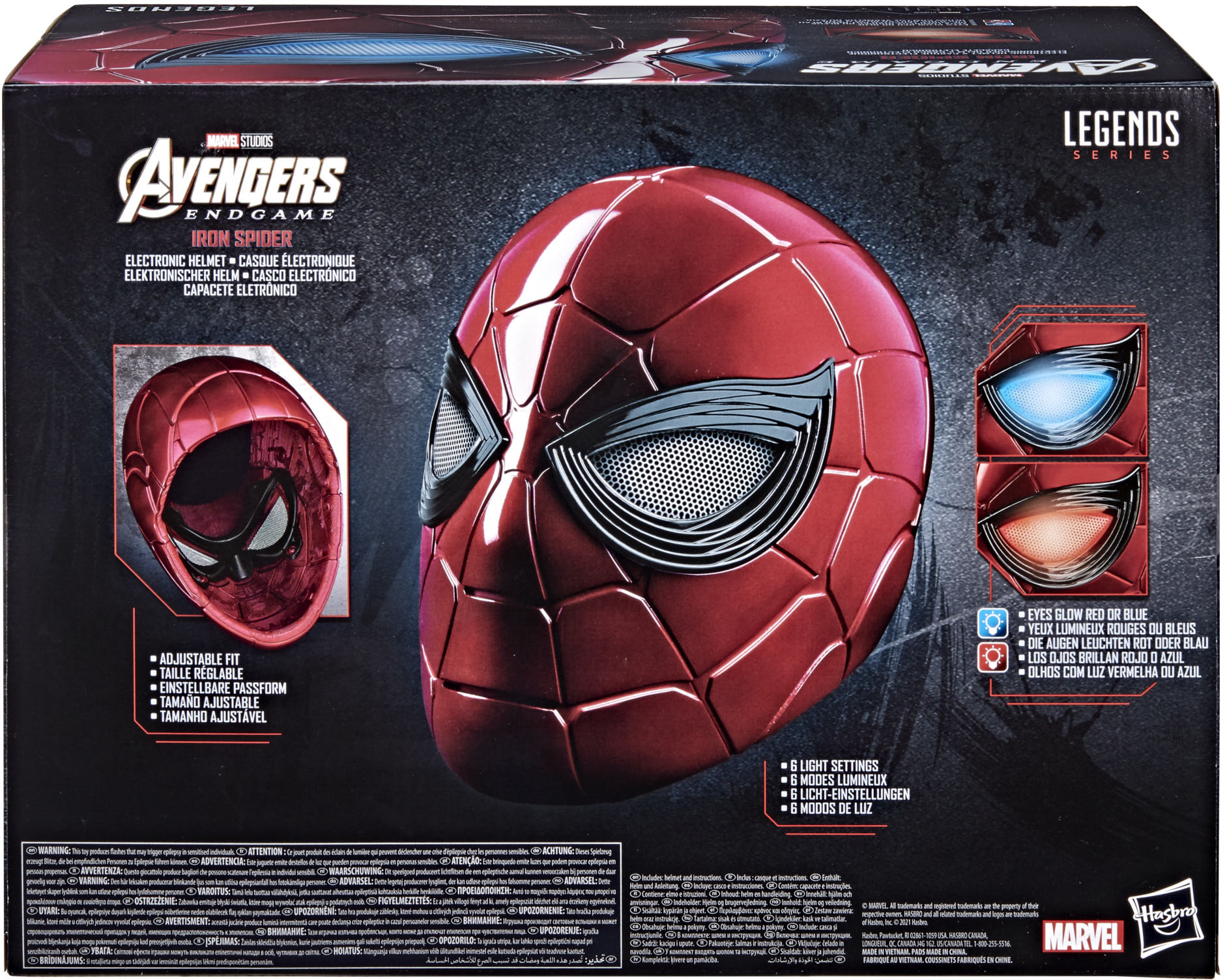 Hasbro Marvel Legends Avengers Iron Man Electronic Helmet Prop Replica USED