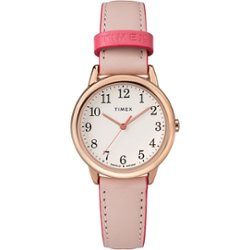 Timex - Women's Easy Reader 30mm Color Pop with Pay - Pink/Rose Gold/Timex Pay - Front_Zoom