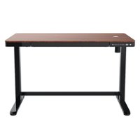 Koble - Juno 48" Electric Height-Adjustable Desk with  Foil Top - Walnut - Front_Zoom