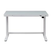 Koble - Juno 48" Electric Height-Adjustable Desk with Glass Top - White - Front_Zoom