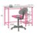 Angle Zoom. Calico Designs - Study Zone II Student Desk and Task Chair 2 Piece Set - Black.