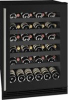 U-Line - 24 bottle Wine Refrigerator - Black - Angle_Zoom