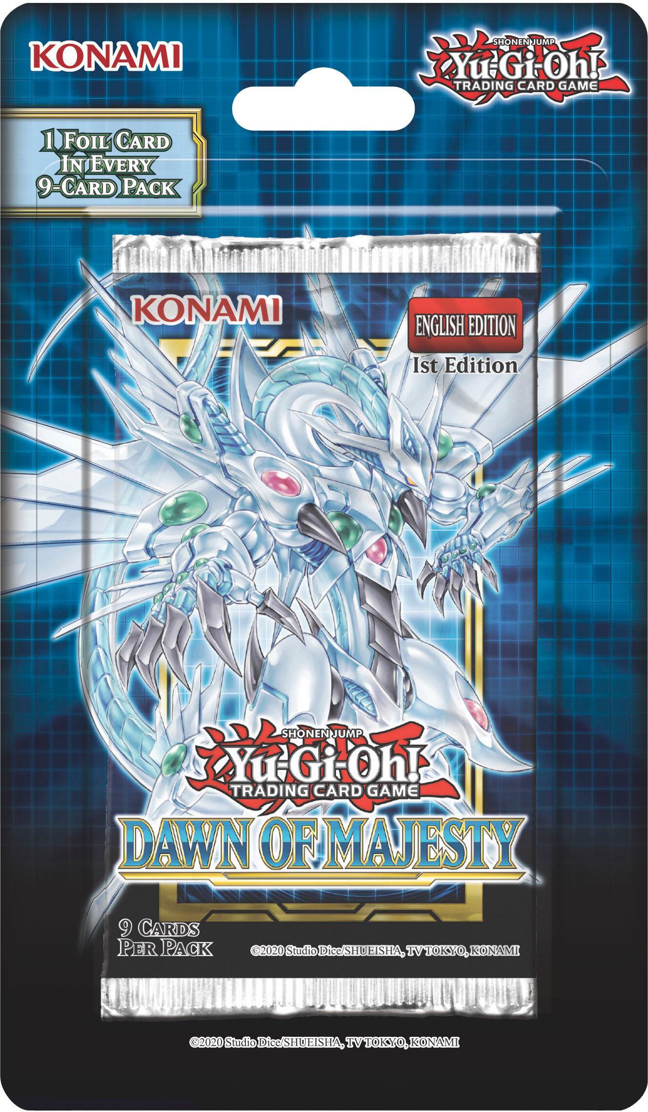Front. Konami - Yu-Gi-Oh! Trading Card Game Dawn of Majesty Blister.