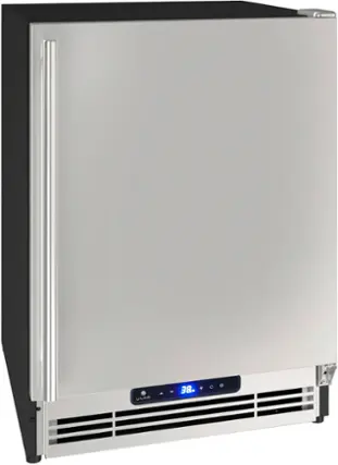 Alt View 13. U-Line - 21” Refrigerator / Ice Maker - stainless steel.