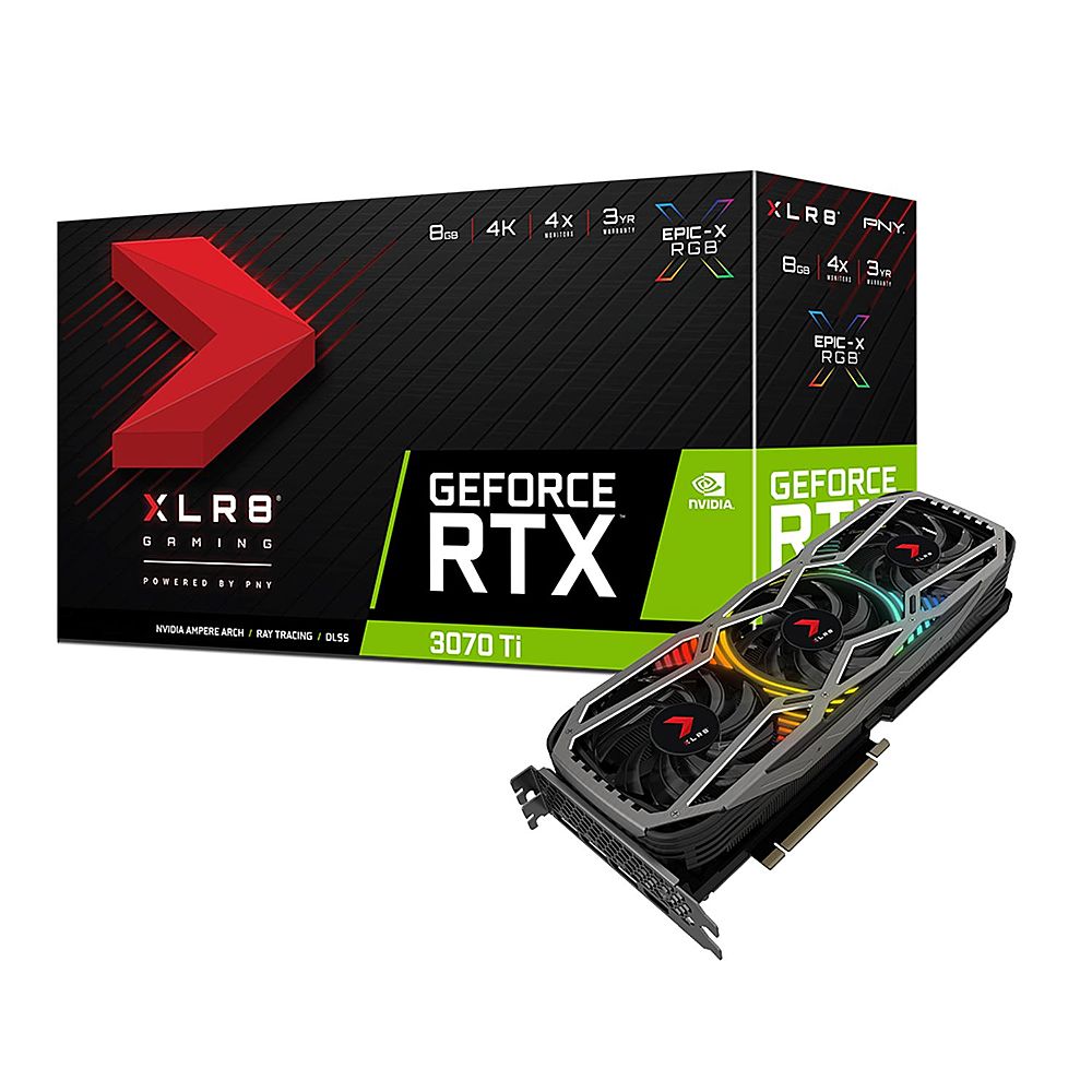 PNY - NVIDIA GeForce RTX 3070 Ti 8GB XLR8 Gaming REVEL EPIC-X RGB Triple Fan Graphics Card