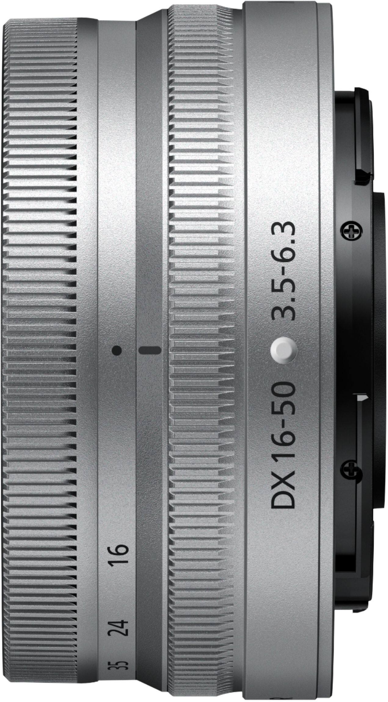 Alt View 1. Nikon - NIKKOR Z DX 16-50mm f/3.5-6.3 VR Standard Zoom Lens for Nikon Z Cameras - Silver.