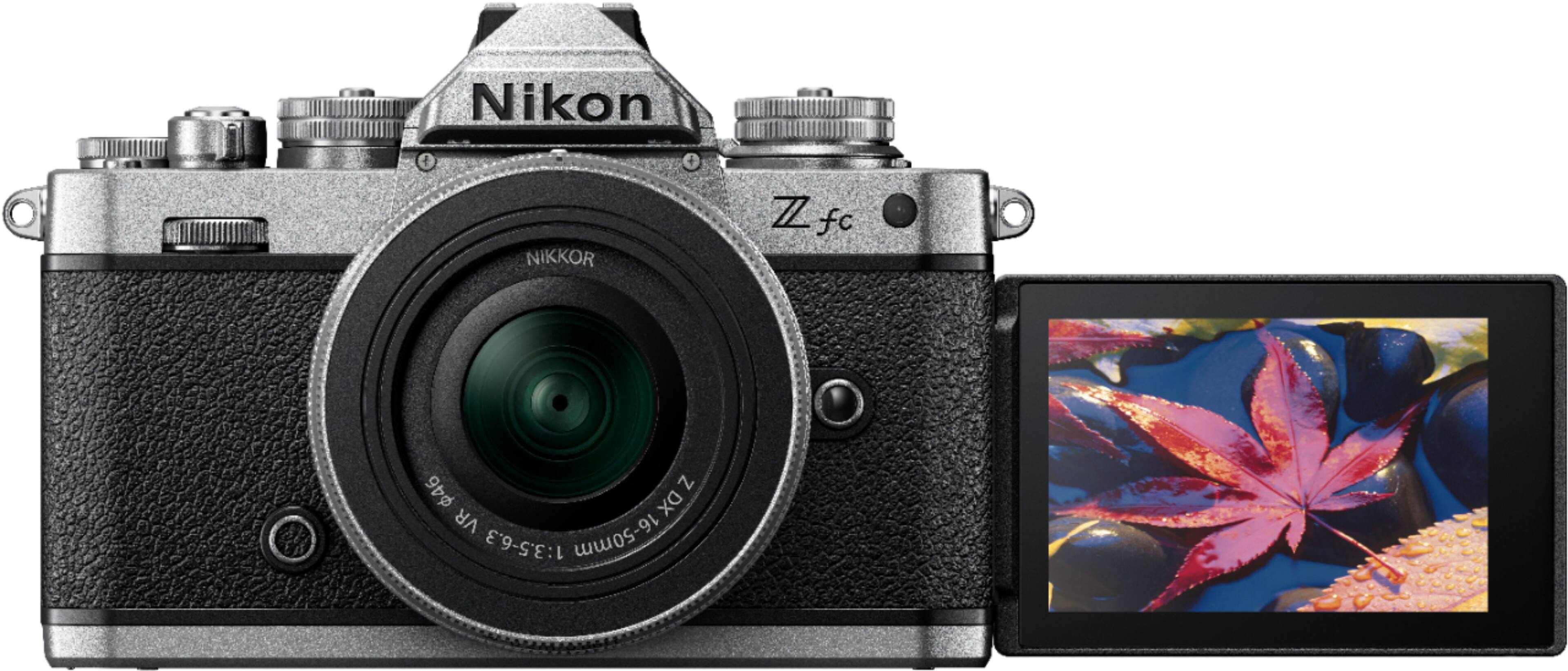 Back. Nikon - Z fc 4K Video Mirrorless Camera w/ NIKKOR Z DX 16-50mm f/3.5-6.3 VR - Black/Silver.