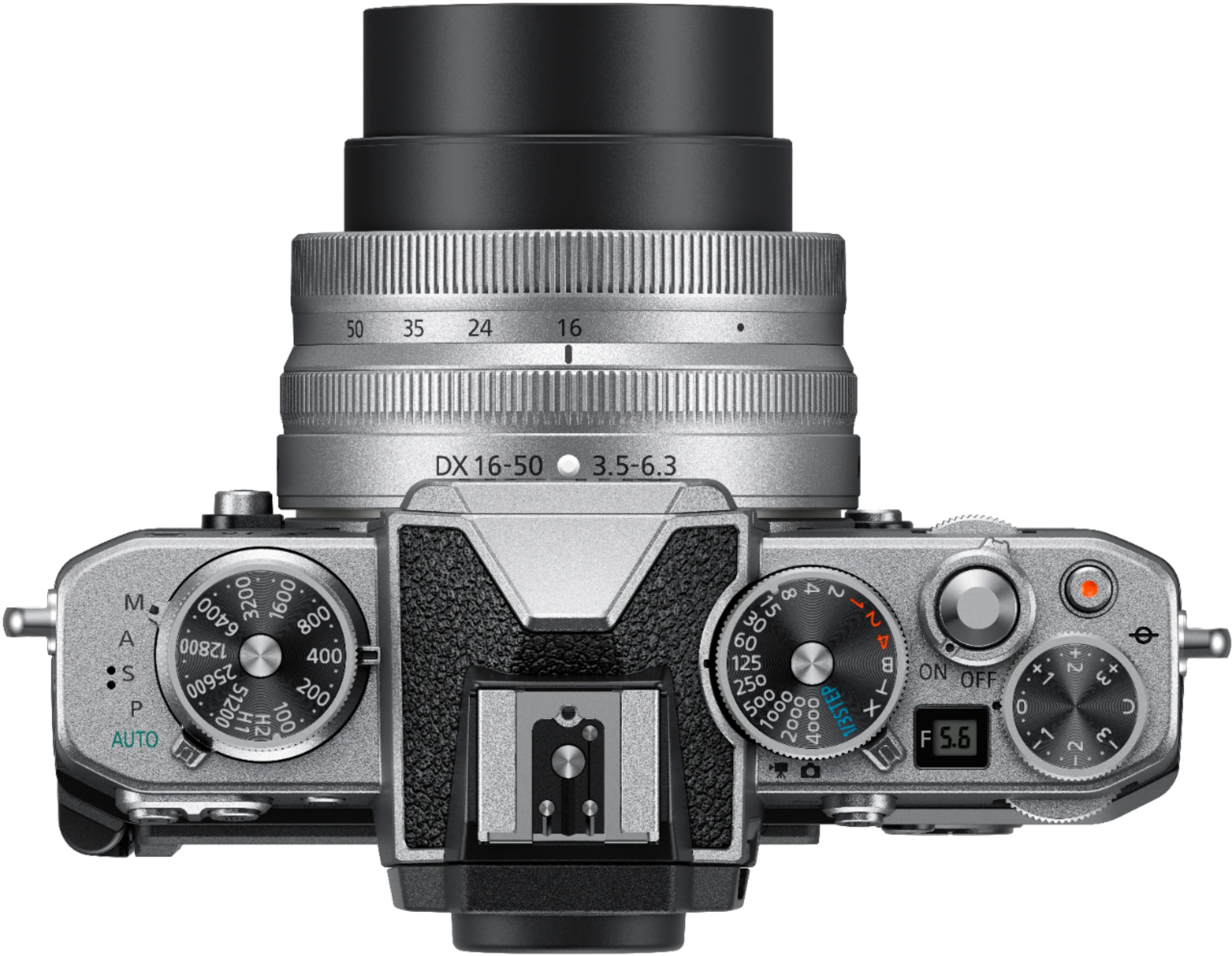 Alt View 14. Nikon - Z fc 4K Video Mirrorless Camera w/ NIKKOR Z DX 16-50mm f/3.5-6.3 VR - Black/Silver.