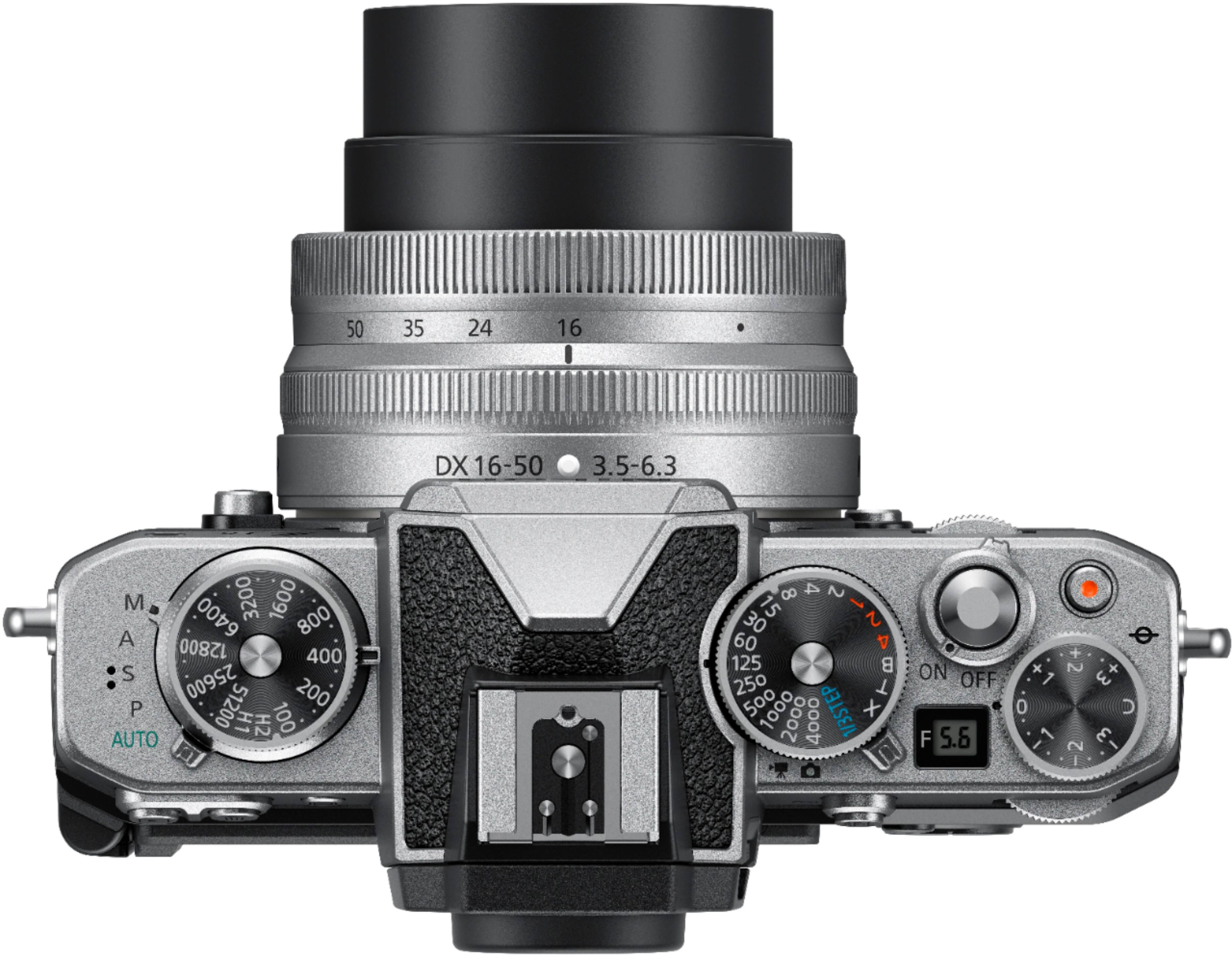 Alt View 14. Nikon - Z fc 4K Video Mirrorless Camera w/ NIKKOR Z DX 16-50mm f/3.5-6.3 VR - Black/Silver.