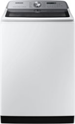 Samsung - 5.1 cu. ft. Smart Top Load Washer with ActiveWave™ Agitator and Super Speed Wash - White - Front_Zoom