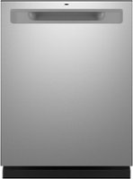 GE - Top Control Built-In Dishwasher with 3rd Rack, 50 dBA - Stainless Steel - Front_Zoom
