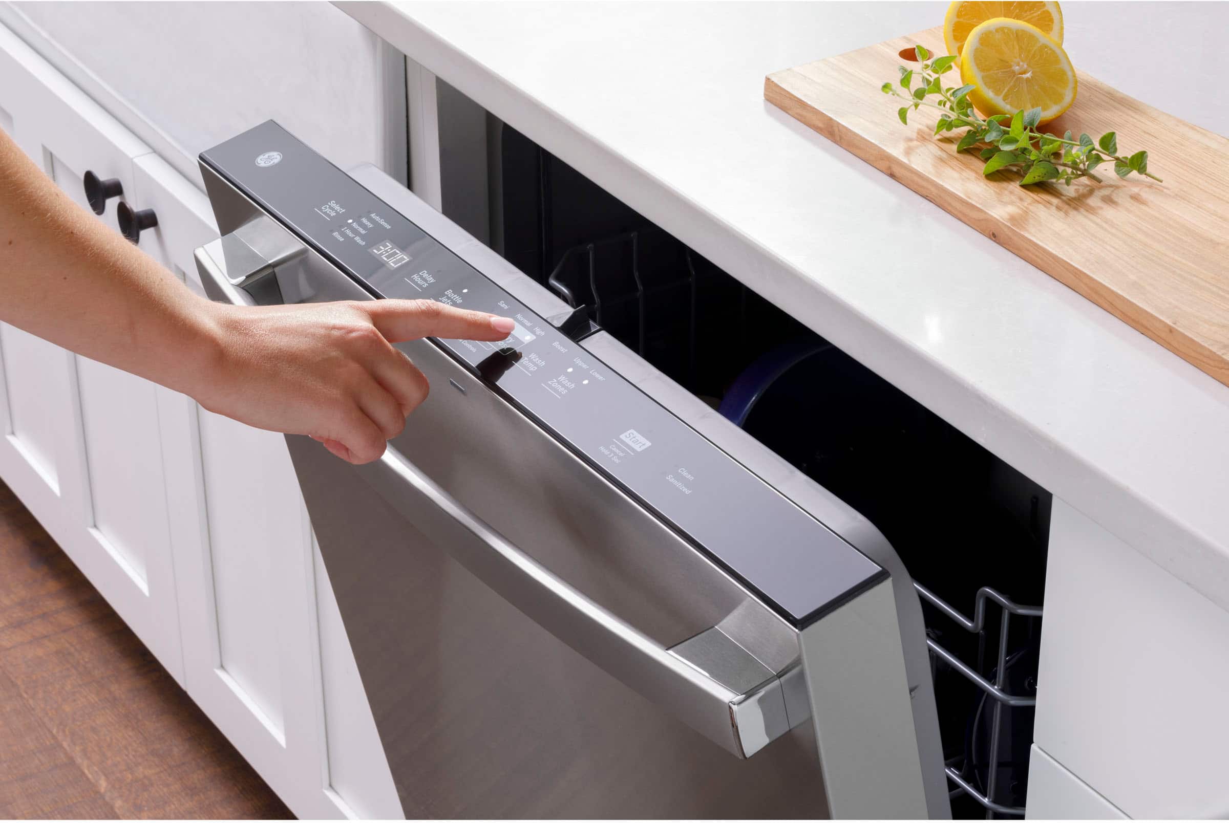 Alt View 19. GE - Top Control Built-In Dishwasher with 3rd Rack, 50 dBA - Fingerprint Resistant Stainless Steel.