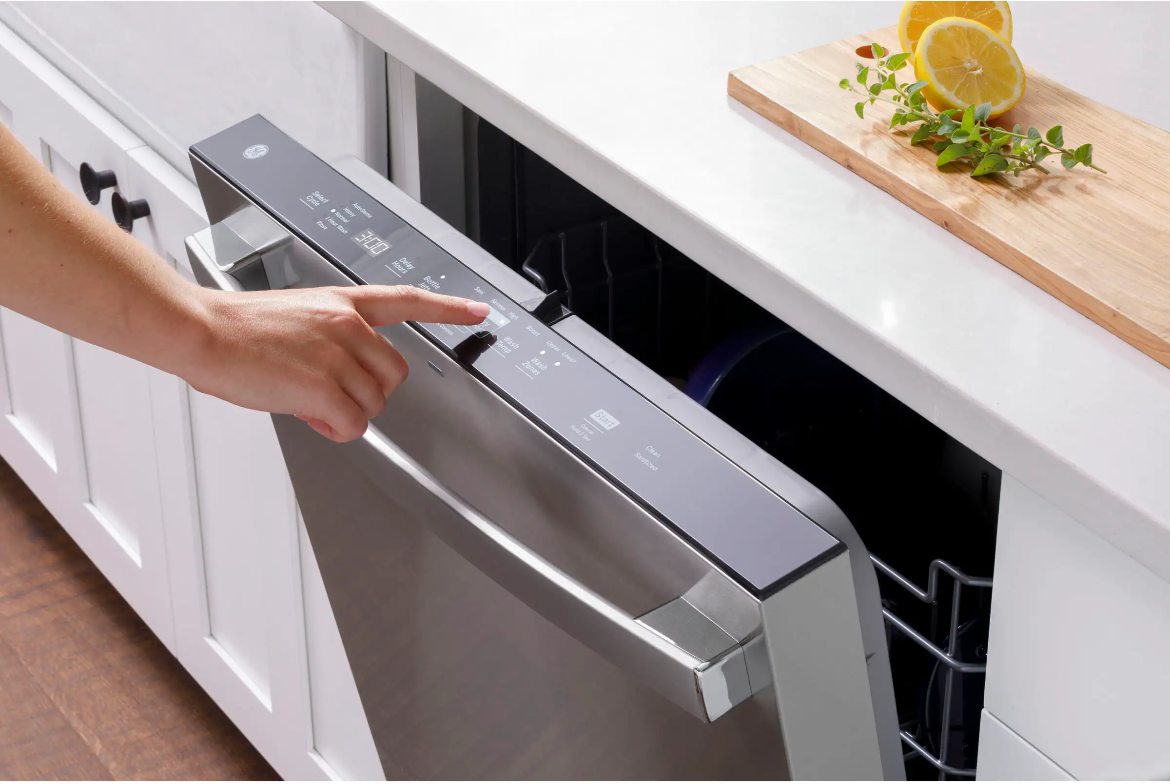 Alt View 19. GE - Top Control Built-In Dishwasher with 3rd Rack, 50 dBA - Fingerprint Resistant Stainless Steel.