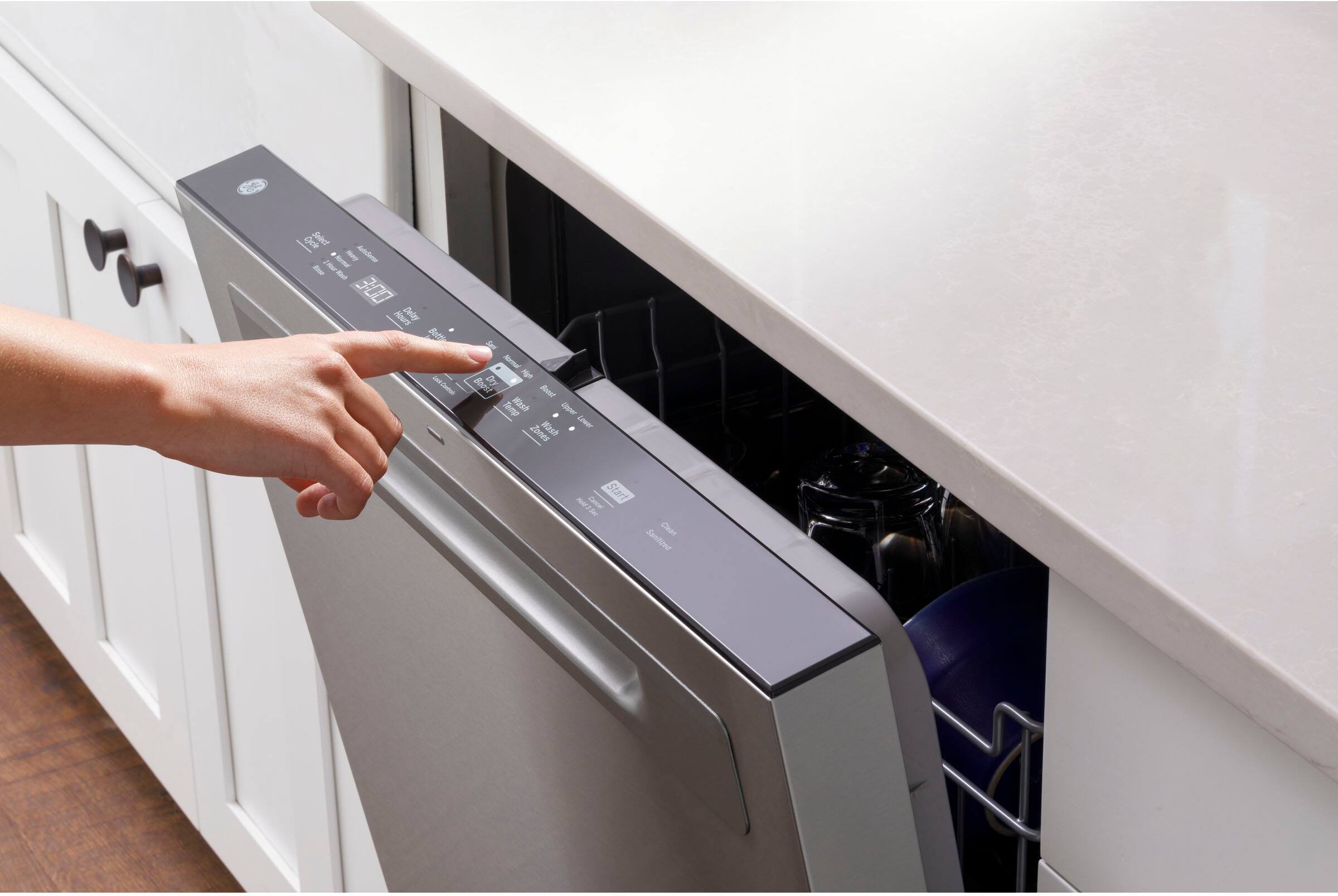 Alt View 20. GE - Top Control Built-In Dishwasher with 3rd Rack, 50 dBA - Fingerprint Resistant Stainless Steel.