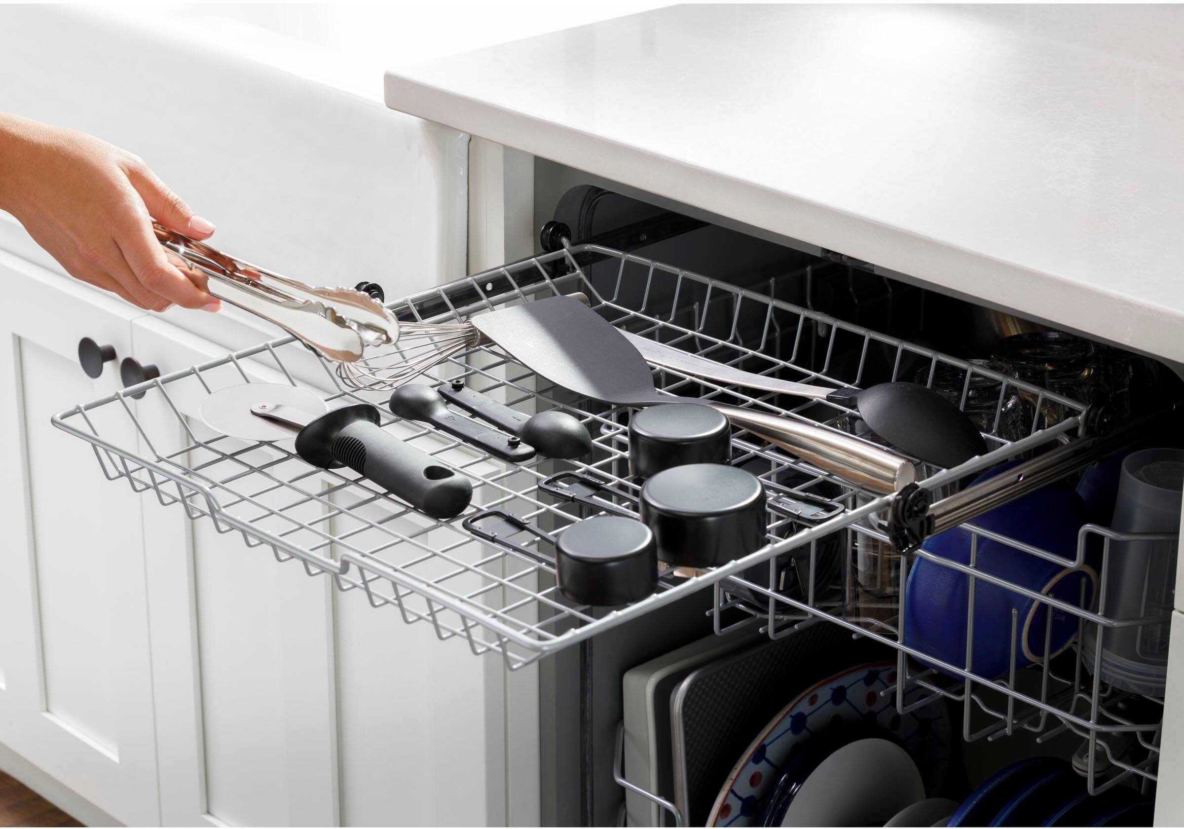 Alt View 22. GE - Top Control Built-In Dishwasher with 3rd Rack, 50 dBA - Fingerprint Resistant Stainless Steel.